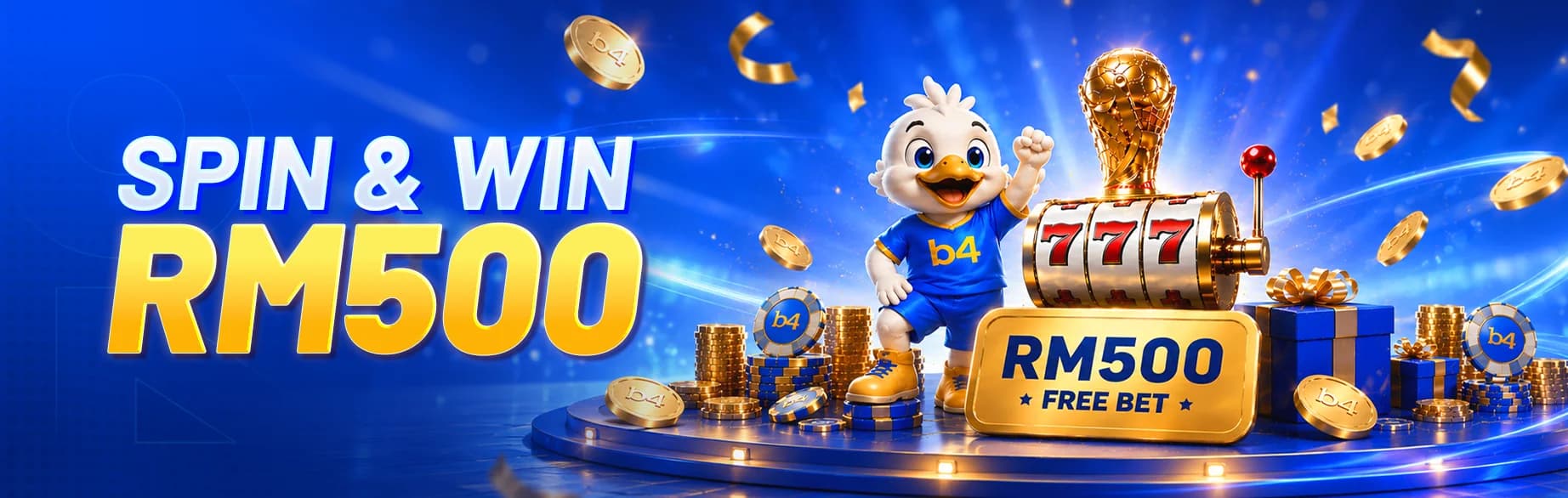Spin & Win RM500 Free Bet